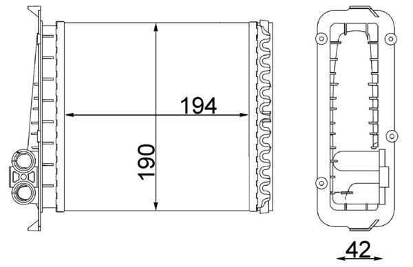 FORD 850/C70/S70/V70 96- KALORIFER RADYATÖRÜ 3545537 BEHR