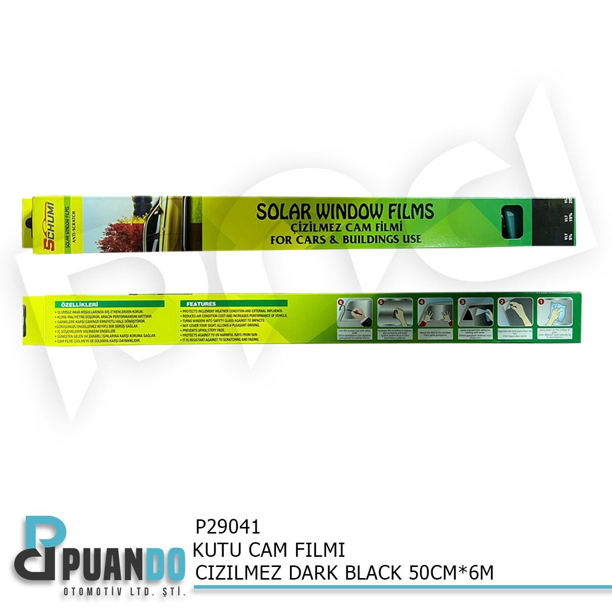 KUTU CAM FILMI CIZILMEZ DARK BLACK 50CM*6M