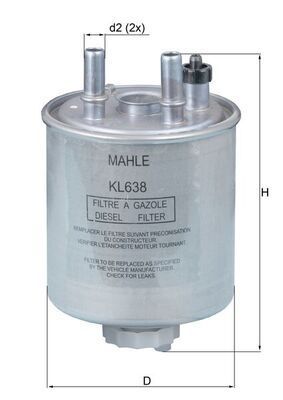RENAULT KANGO II/LAGUNA III 08- YAKIT FILTRESI 164003978R MAHLE
