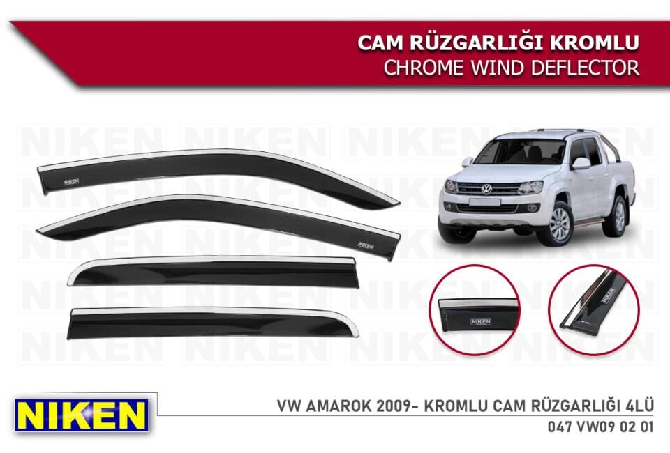 VW CADDY 2003- KROMLU CAM RÜZGARLIĞI 2Li