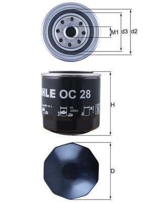 VOLKSWAGEN T2 70-79 YAG FILTRESI 021115351A MAHLE