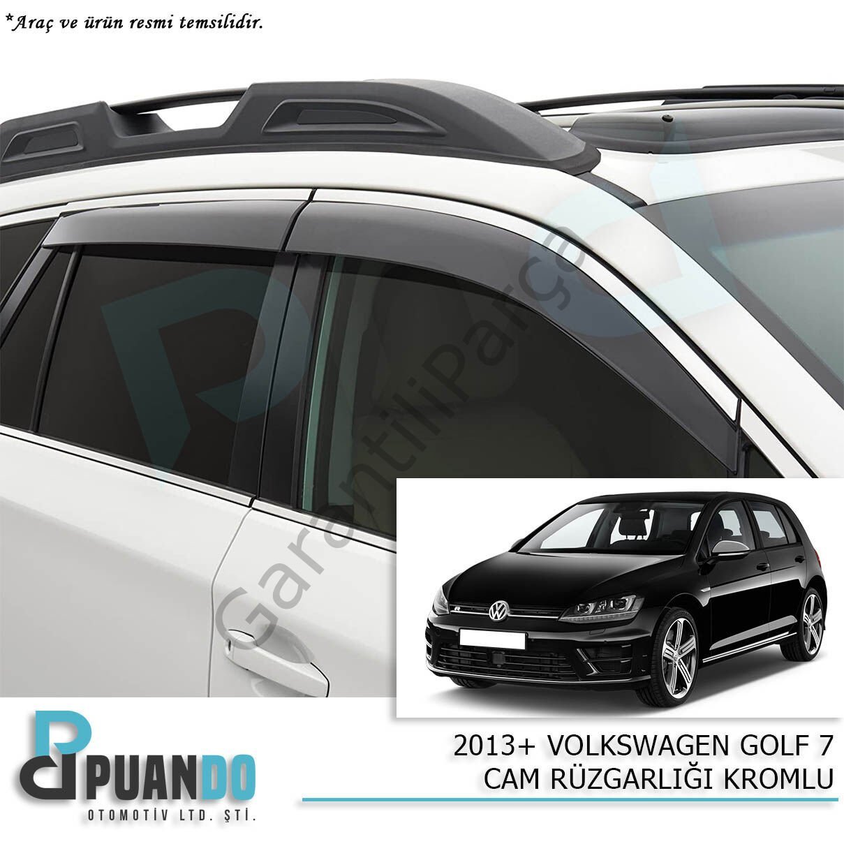 2013+ VOLKSWAGEN GOLF 7 CAM RUZGARLIGI KROMLU