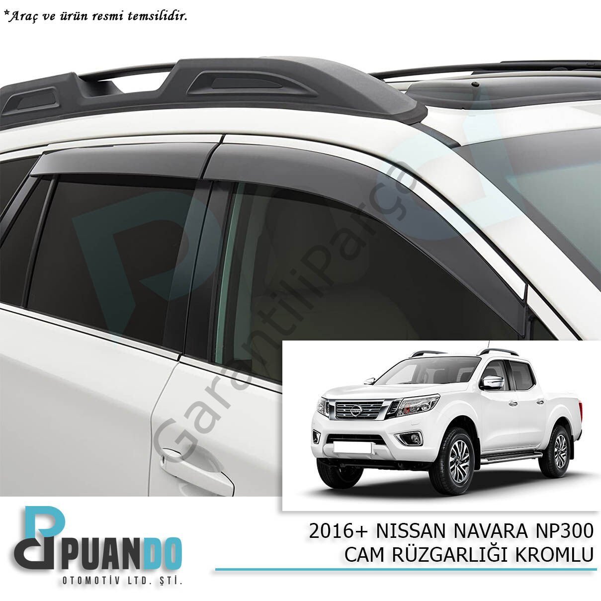 2016+ NISSAN NAVARA NP300 CAM RUZGARLIGI KROMLU