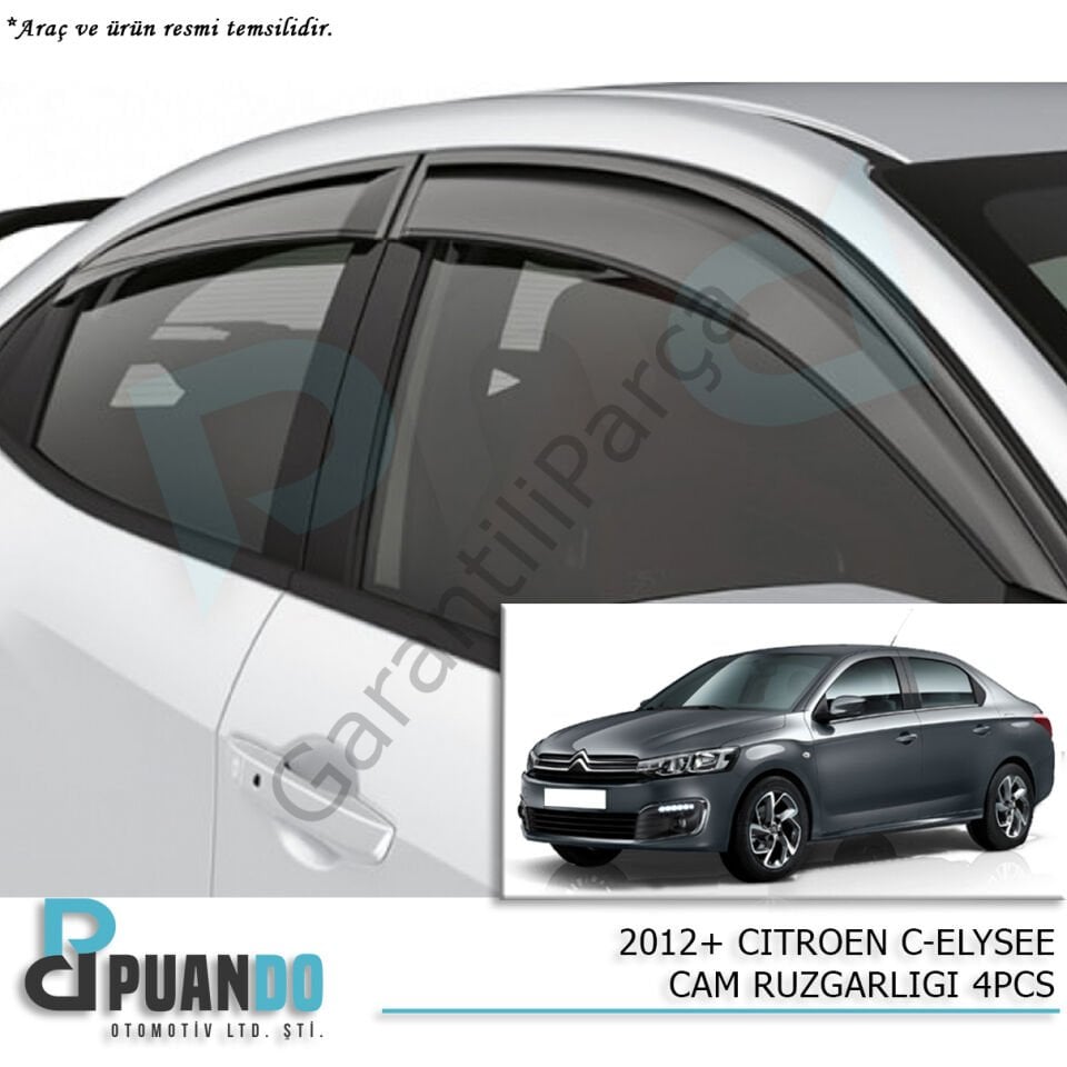 2012+ CITROEN C-ELYSEE CAM RUZGARLIGI 4PCS