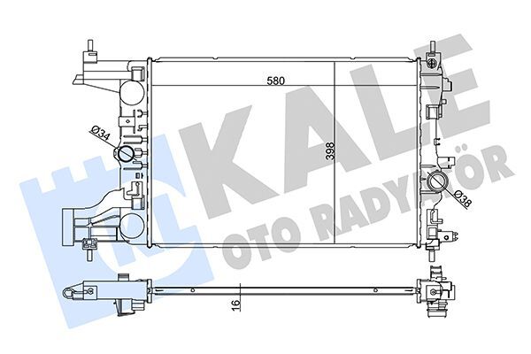 OPEL ASTRA J ZAFIRA C CRUZE 09- SU RADYATÖRÜ 1300299 KALE