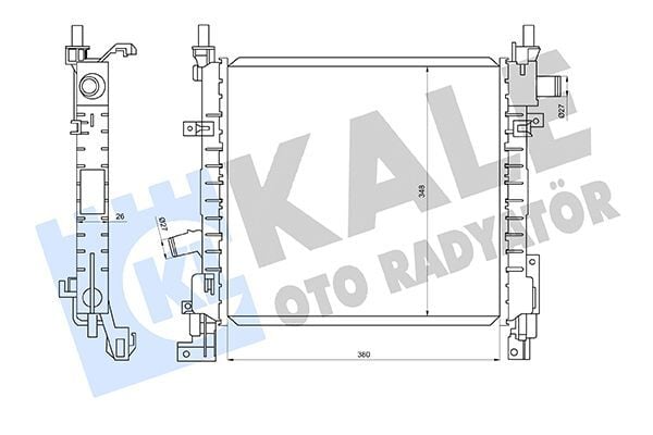 FORD KA 96- SU RADYATÖRÜ 1S5H 8005 BB KALE