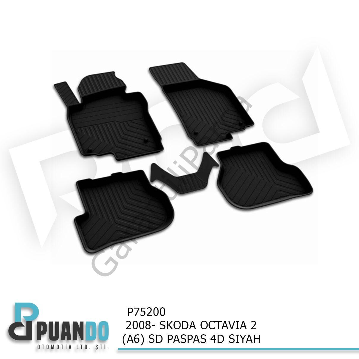 2008- SKODA OCTAVIA 2 (A6) SD PASPAS 4D SIYAH