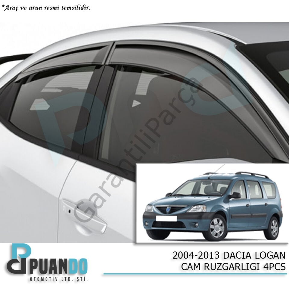 2004-2013 DACIA LOGAN CAM RUZGARLIGI 4PCS