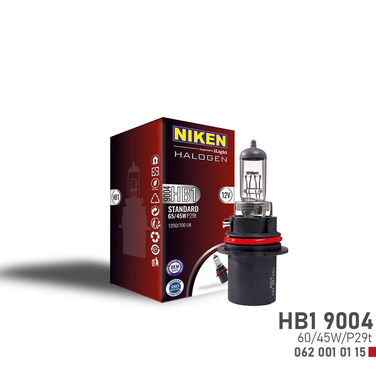 NIKEN 9005 (HB3) 60W HALOJEN AMPUL P20d (12V)
