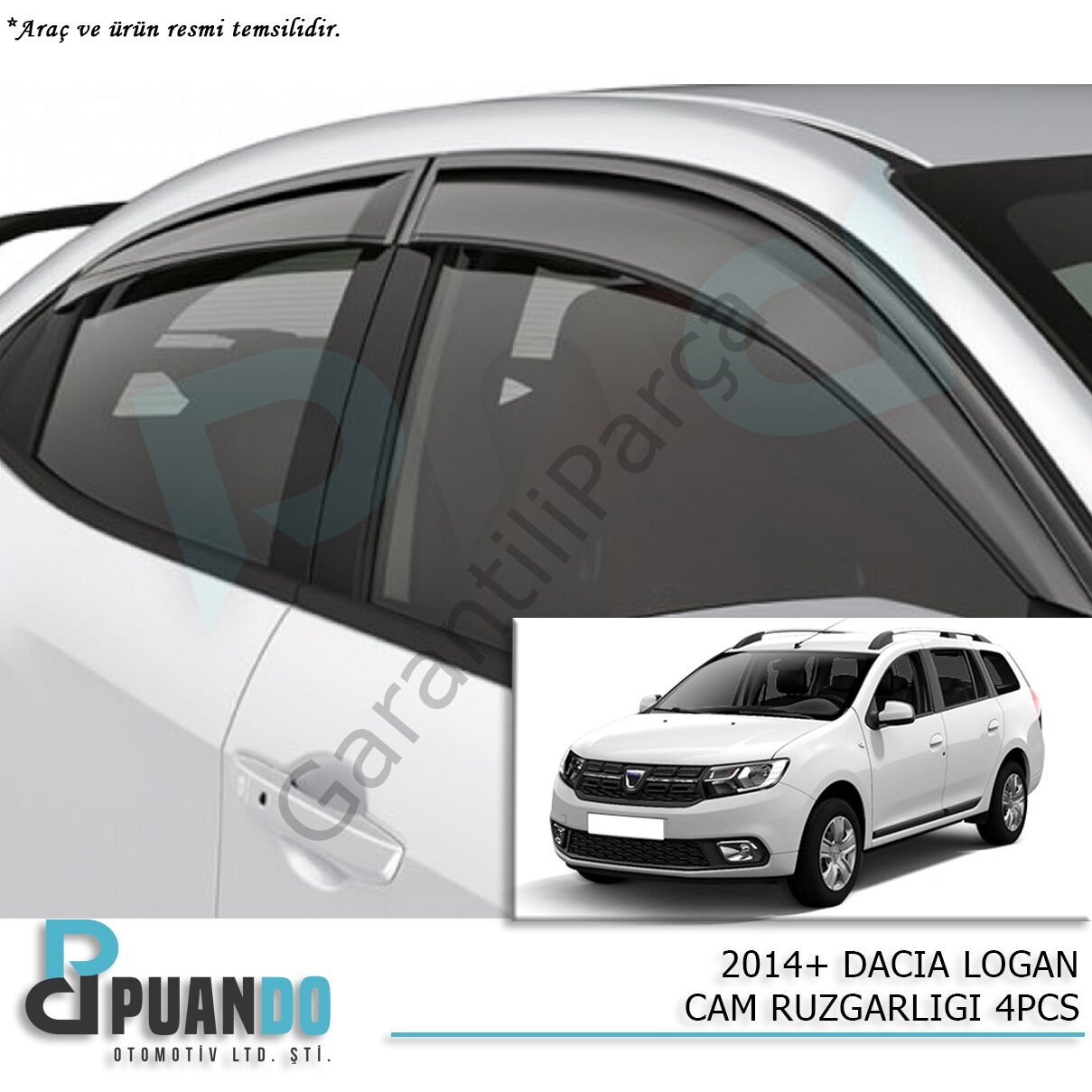 2014+ DACIA LOGAN MCV CAM RUZGARLIGI 4PCS