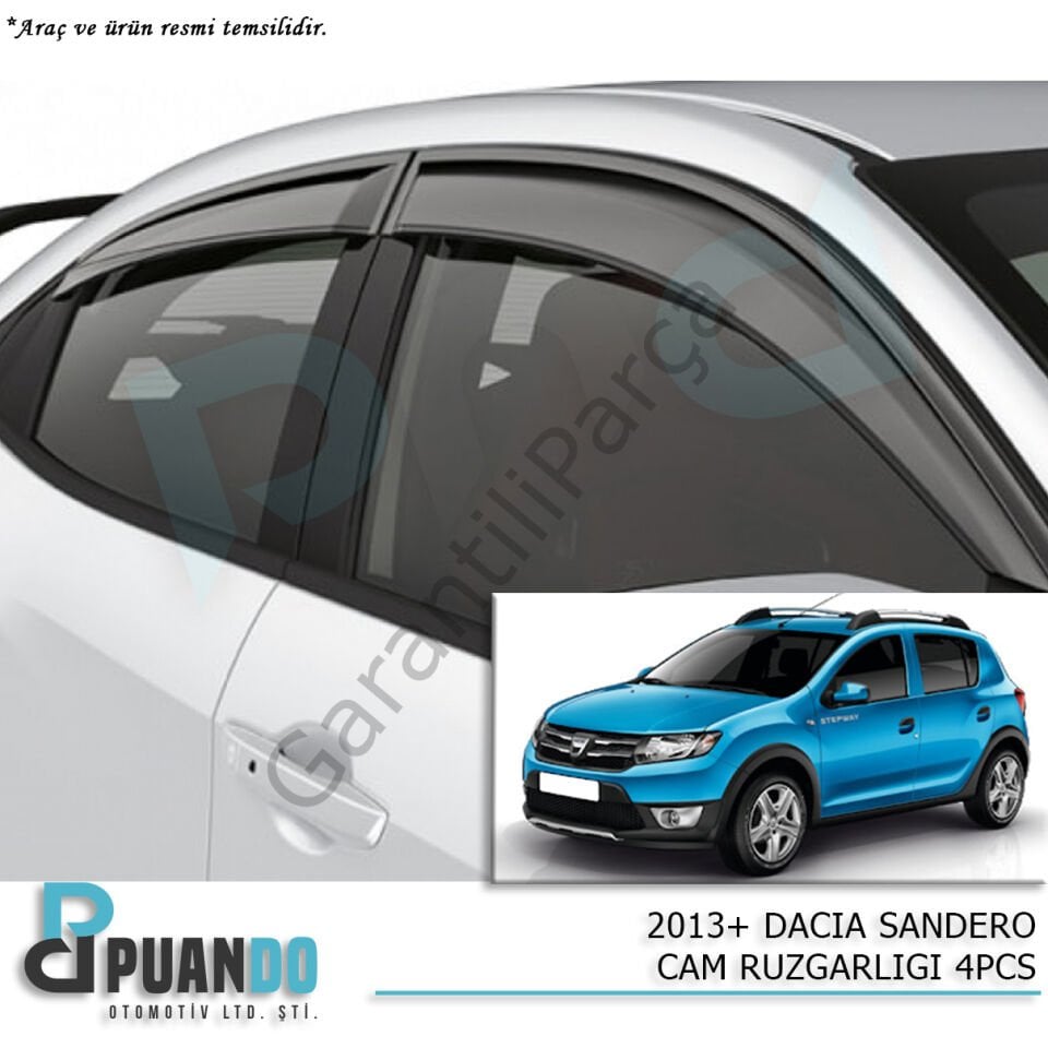 2013+ DACIA SANDERO CAM RUZGARLIGI 4PCS