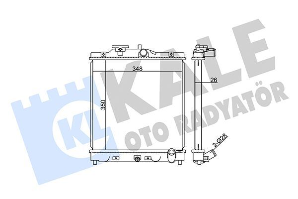 HONDA CIVIC (EG, EH, EJ, EK, EL) MT : HRV (GH) MT 1.6 99-05 92-00 SU RADYATÖRÜ 19010-P08-014 KALE