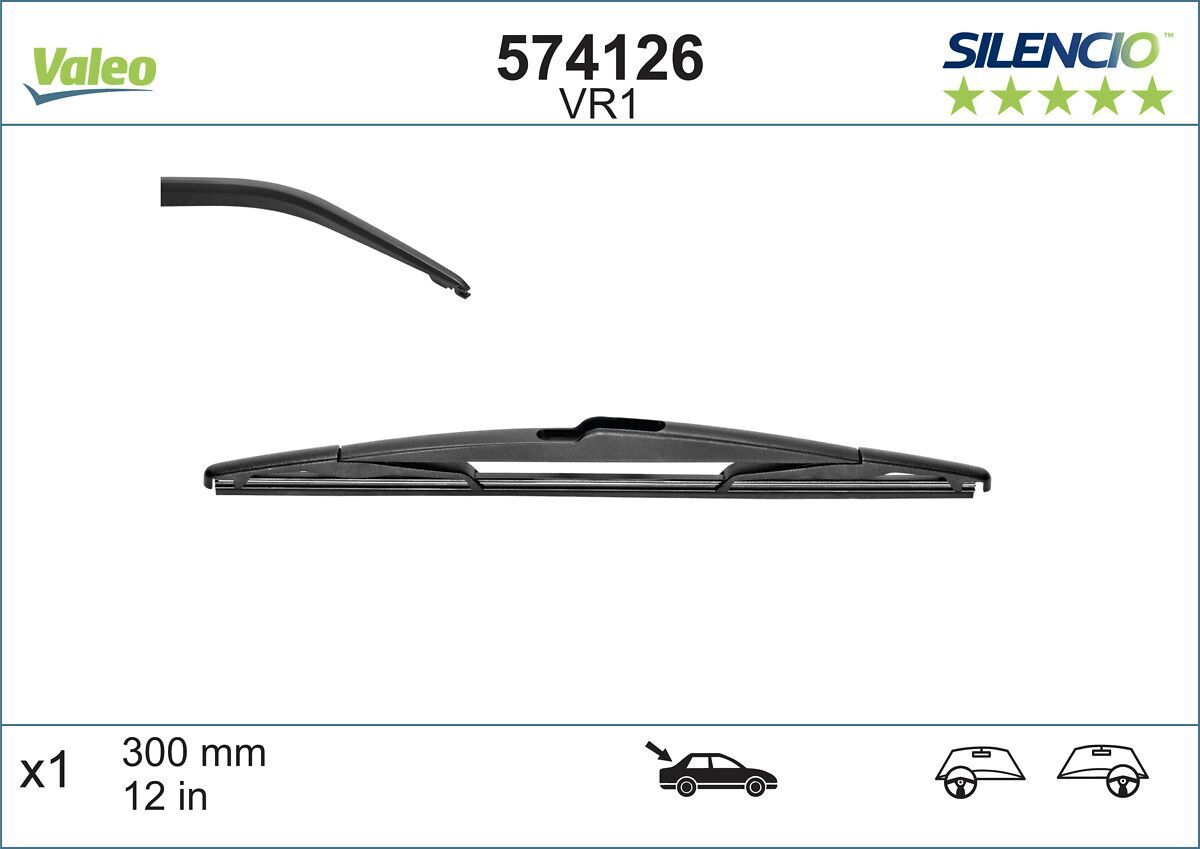 PEUGEOT 2008 12- SILECEK SÜPÜRGESI ARKA 6423.90 VALEO